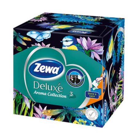 ZEWA Papír zsebkendő, 3 rétegű, 60 db, ZEWA "Aroma Collection"