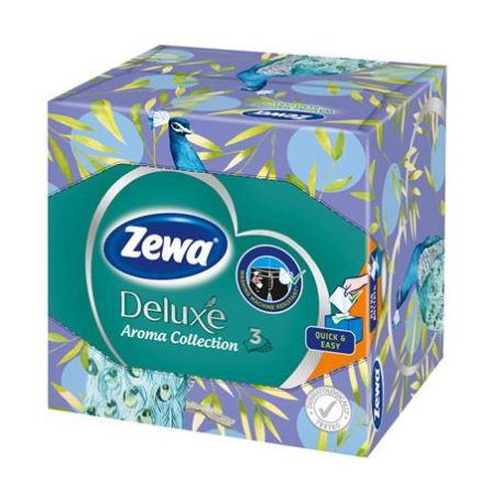 ZEWA Papír zsebkendő, 3 rétegű, 60 db, ZEWA "Aroma Collection"