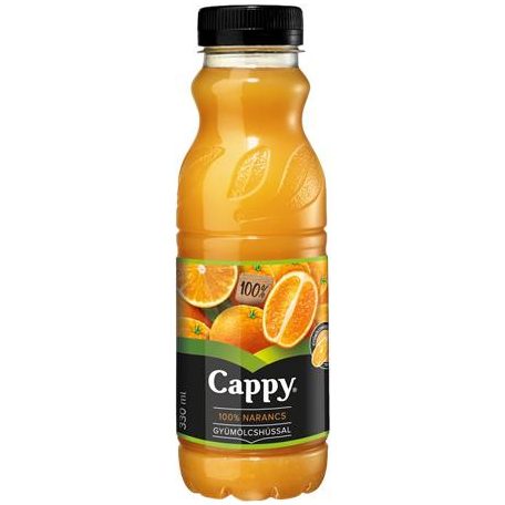 CAPPY Gyümölcslé, 100%, 0,33 l, CAPPY narancs