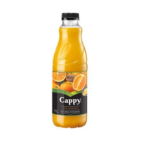 CAPPY Gyümölcslé, 100%, 1 l, rostos, CAPPY, narancs