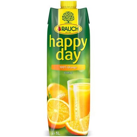 RAUCH Gyümölcslé, 100%, 1 l, RAUCH "Happy day", narancs