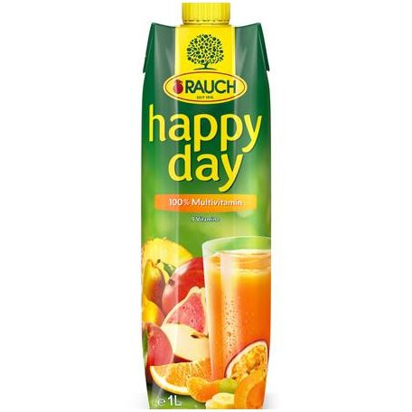 RAUCH Gyümölcslé, 100%, 1 l, RAUCH "Happy day", multivitamin