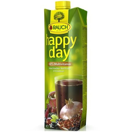 RAUCH Gyümölcslé, 100%, 1 l, RAUCH "Happy day", piros multivitamin
