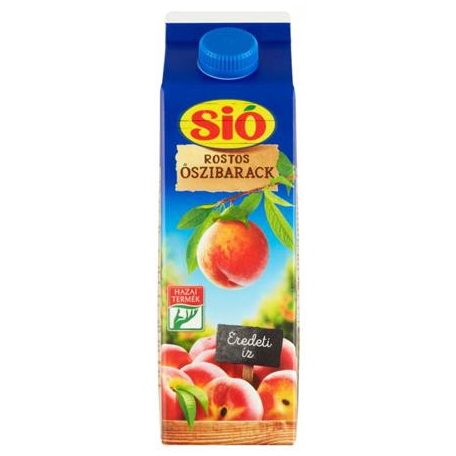 SIÓ Gyümölcsital, 20%, 1 l, SIÓ, őszibarack
