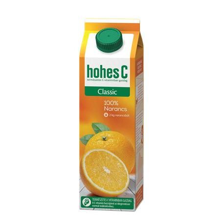 HOHES C Gyümölcslé, 100%, 1 l, HOHES C, narancs