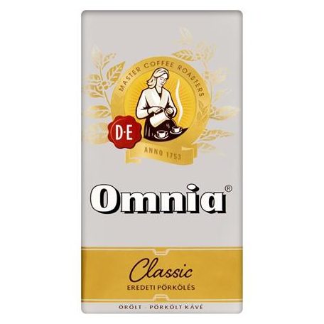 DOUWE EGBERTS Kávé, pörkölt, őrölt, vákuumos csomagolásban, 250 g, DOUWE EGBERTS "Omnia"