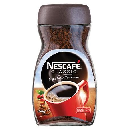 NESCAFE Instant kávé, 100 g, üveges, NESCAFÉ "Classic"
