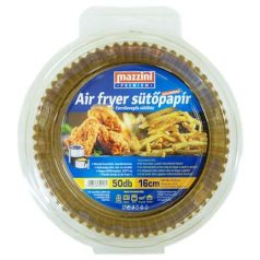  MAZZINI Sütőpapír, szilikonos, Air Fryer készülékhez, kerek, 16 cm, 50 db, MAZZINI "Premium"