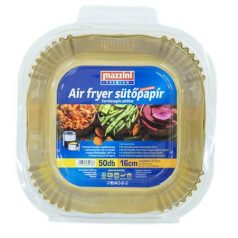   MAZZINI Sütőpapír, szilikonos, Air Fryer készülékhez, szögletes, 16 cm, 50 db, MAZZINI "Premium"