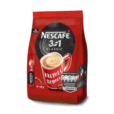 NESCAFE Instant kávé stick, 10x16,5 g, NESCAFÉ, 3in1 "Classic"