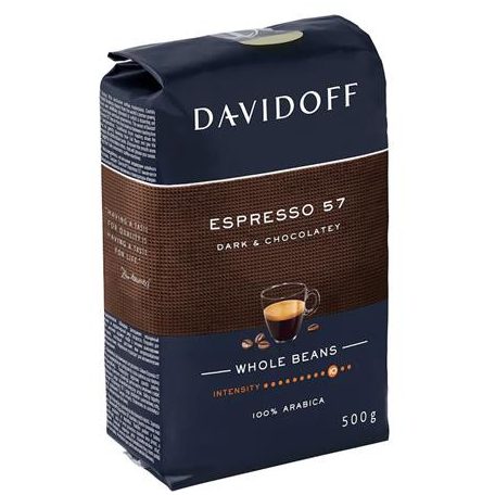 DAVIDOFF Kávé, pörkölt, szemes, 500 g, DAVIDOFF "Espresso 57"