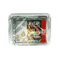 ALUFIX Alumínium grilltálca, 22,5x17 cm, 3 db, ALUFIX