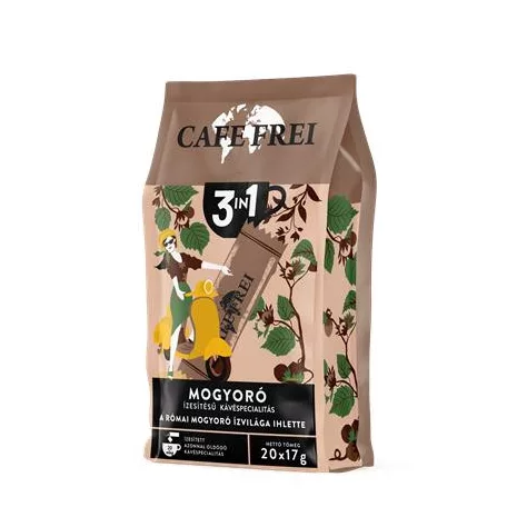CAFE FREI Instant kávé, 20x17 g, CAFE FREI "Római mogyoró 3 in 1"