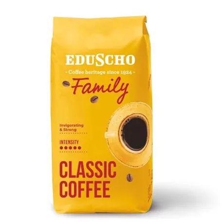 EDUSCHO Kávé, pörkölt, szemes, 750 g, EDUSCHO "Family"