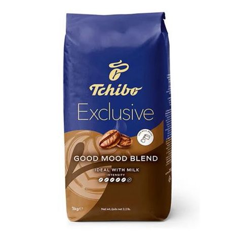 TCHIBO Kávé, pörkölt, szemes, 1000 g, TCHIBO "Exclusive Good Mood Blend"