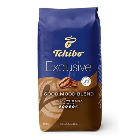 TCHIBO Kávé, pörkölt, szemes, 1000 g, TCHIBO "Exclusive Good Mood Blend"