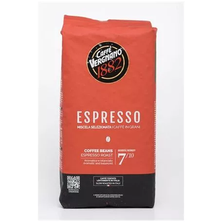 CAFFÉ VERGNANO Kávé, pörkölt, szemes, 1000 g, CAFFÉ VERGNANO "Espresso"