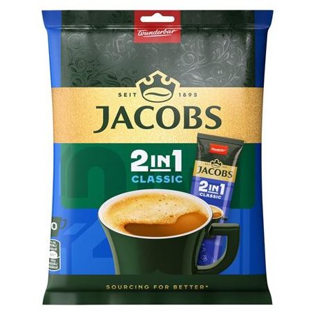 JACOBS Instant kávé stick, 10x12,4 g, JACOBS "2in1"