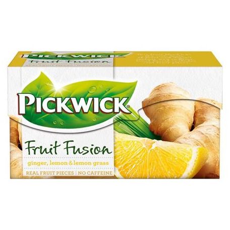 PICKWICK Gyümölcstea, 20x2 g, PICKWICK "Fruit Fusion", gyömbér-citrom