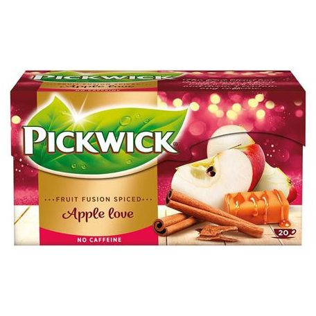 PICKWICK Gyümölcstea, 20x1,75 g, PICKWICK "Fruit Fusion", Apple Love