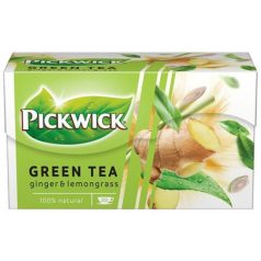 PICKWICK Zöld tea, 20x1,5 g, PICKWICK, gyömbér-citromfű