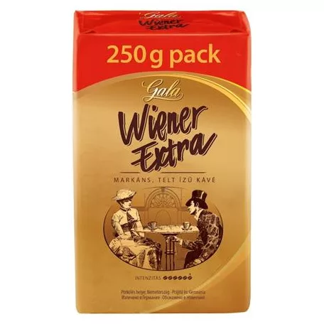 GALA Kávé, pörkölt, őrölt, 250 g, GALA "Wiener Extra"