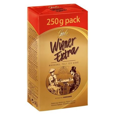 GALA Kávé, pörkölt, őrölt, 250 g, GALA "Wiener Extra"