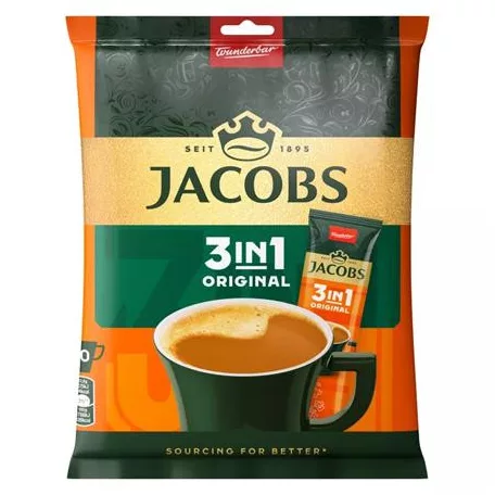 JACOBS Instant kávé stick, 10x12,6 g, JACOBS "3in1"