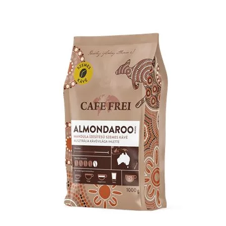CAFE FREI Kávé, pörkölt, szemes, 1000 g, CAFE FREI "Almondaroo" mandulás