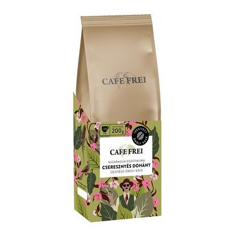 CAFE FREI Kávé, pörkölt, őrölt, 200 g, CAFE FREI "Dohány-Cseresznye"