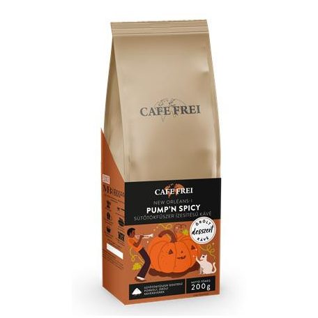 CAFE FREI Kávé, pörkölt, őrölt, 200 g, CAFE FREI "New Orléans-i Pump'n spicy" sütőtökfűszeres