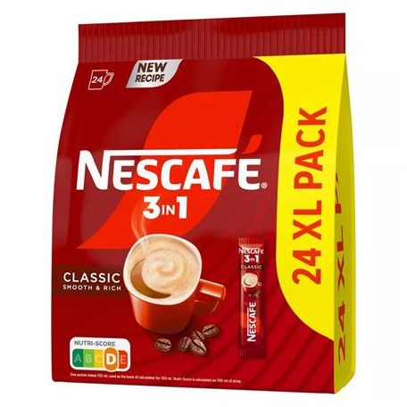 NESCAFE Instant kávé stick, 24x15,5 g, NESCAFÉ, 3in1 "Classic"