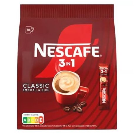 NESCAFE Instant kávé stick, 10x15,5 g, NESCAFÉ, 3in1 "Classic"