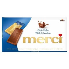 MERCI Táblás tejcsokoládé, 100 g, MERCI