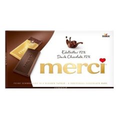 MERCI Táblás étcsokoládé, 72%, 100 g, MERCI