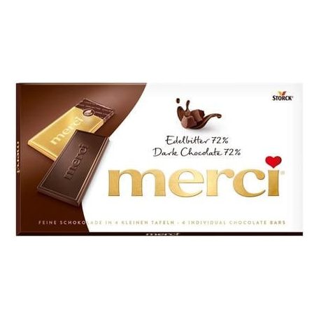 MERCI Táblás étcsokoládé, 72%, 100 g, MERCI