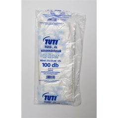   TUTI Hűtő- és uzsonnástasak, 3 l, 100 db, 25 x 35 cm, 9 µ, TUTI