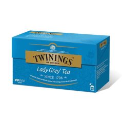 TWININGS Fekete tea, 25x2 g, TWININGS "Lady grey"