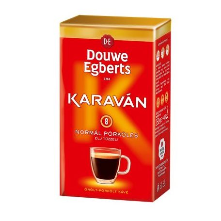 DOUWE EGBERTS Kávé, pörkölt ,őrölt, vákuumos csomagolásban, 225 g, DOUWE EGBERTS "Karaván" normál pörkölés