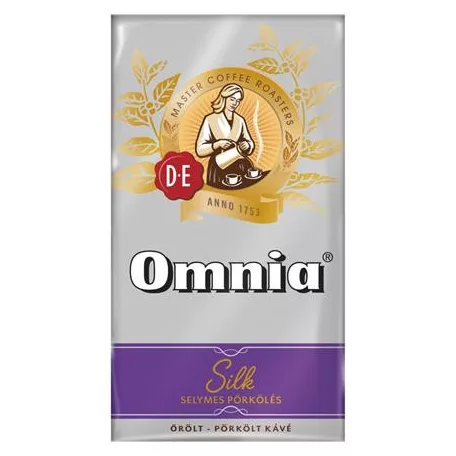 DOUWE EGBERTS Kávé, pörkölt, őrölt, vákuumos csomagolásban, 1000 g, DOUWE EGBERTS "Omnia", silk