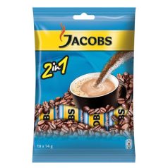   JACOBS Instant kávé stick, 10x14 g, JACOBS "2in1"