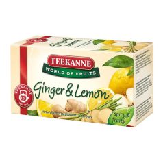   TEEKANNE Gyümölcstea, 20x1,75 g, TEEKANNE "World of Fruits", gyömbér-citrom