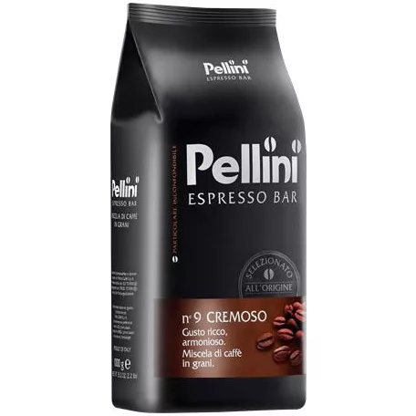 PELLINI Kávé, pörkölt, szemes, 1000 g, PELLINI "Cremoso"