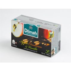 DILMAH Fekete tea, 20x1,5g, DILMAH, alma-fahéj-vanília