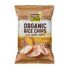   RICE UP Barnarizs chips, 25 g, RICE UP "Bio", kölessel és napraforgóval