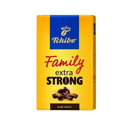 TCHIBO Kávé, pörkölt, őrölt, 250 g, TCHIBO "Family Extra Strong"