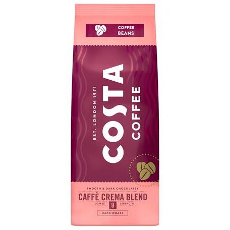 COSTA Kávé, pörkölt, szemes, 500 g, COSTA "Café Crema Blend"