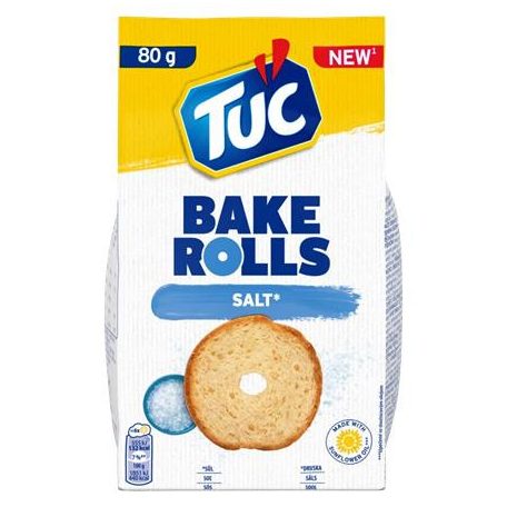 TUC Pirított kenyérkarika, 80 g, TUC "Bake Rolls", sós
