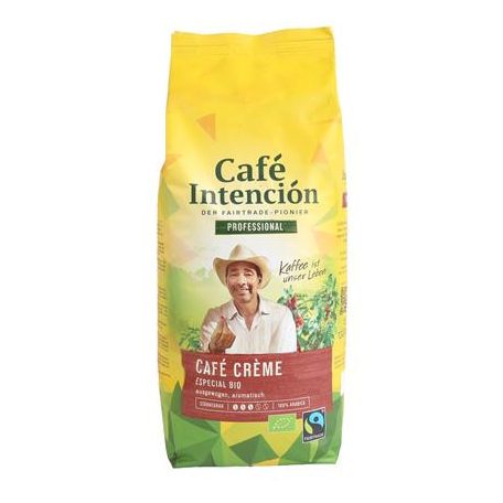 CAFÉ INTENCIÓN Kávé, pörkölt, szemes, 1000 g, CAFÉ INTENCIÓN "Professional Café Créme Especial BIO"