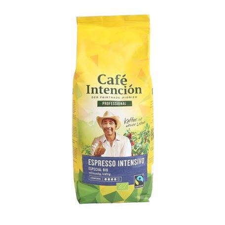 CAFÉ INTENCIÓN Kávé, pörkölt, szemes, 1000 g, CAFÉ INTENCIÓN "Professional Espresso Intensivo Especial BIO"